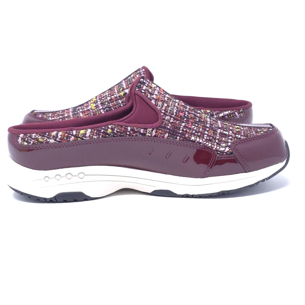 Easy Spirit Traveltime  Slip On Wine-Tweed-Multi-Patent 10WW US - Picture 6 of 10